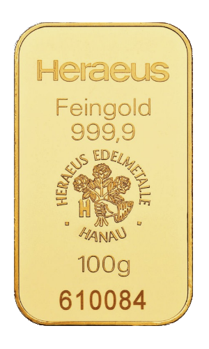 Heraeus Goldbarren